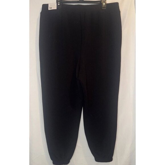 Lane Bryant Women’s Black Elastic Waist Mid Rise Jogger Pants Pockets Sz 18 NEW - Picture 6 of 13